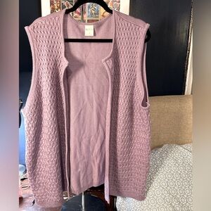 Women's Sleeveless Knit Sweater Vest - Pink